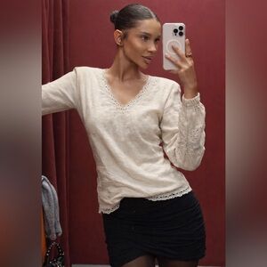 J.Crew 100% Linen Eyelet Blouse – Women’s